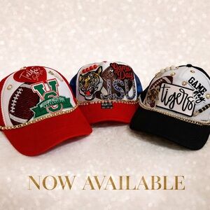 Embroidered Sports Caps Trio